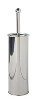 Home Basics Polished Stainless Steel Toilet Brush with Holder and Canister Stand
