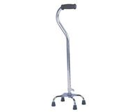 COMWIS Aluminum Adjustable Small Base Quad Cane, Silver