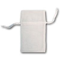 White Organza Pouches with String ~ Pack of 12