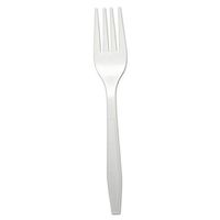 Boardwalk FORKHWPPWH Heavyweight Polypropylene Cutlery, Fork, White, 1000/Carton