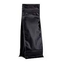 Black Zip Top Square Bottom Gusseted Pouch - 4-1/8 X 3-1/8 X 10-7/8 - Case 1000