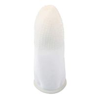 BESPORTBLE 100PCS Finger Cots Gloves Sleeves Non-Slip Finger Thumb Protector Support - Milk White