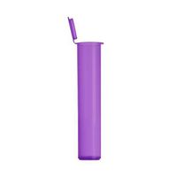 98mm Purple Translucent Doob Tube Pre-Roll Vial Child Resistant Squeeze Top 600 Pack