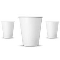 12 oz White Paper Drink Cup - Made of Heavy Duty Paper - Fast Shipping and Multiple Sizes! Frozen Dessert Supplies! 100 Count