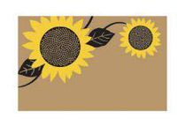 Kraft Sunflower Gift Note Cards with Envelopes and Gold Seal -25pack Set