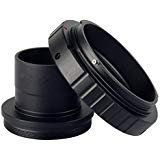 T2 T Ring Adapter and T Adapter 1.25'' Metal for All Canon EOS Standard EF Lenses and Telescope Microscope Camera Astrophotography Accessories