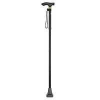 Folding Walker Crutches Aluminum Alloy Telescopic Adjustment Anti-Slip Elderly Support Light Four-Color MUMUJIN (Color : Black)