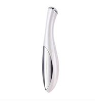 Mini Eye Massage Device Pen Electric Eye Massager Vibration Thin Face Magic Stick Anti Bag Pouch Wrinkle Facial Beauty Machine (White)