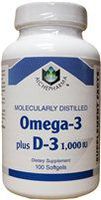 AlchePharma Omega-3 Plus D-3 1,000 IU.