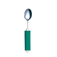 BIHIKI Adaptive Utensils,Curved Utensils,Non-Slip Handle Bendable Spoon Fork for Hand Tremors, Arthritis,Elderly (Spoon)