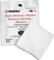 Reliamed 100% Cotton Fluff Sponge, 6 X 6 3/4", 40