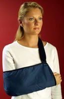 Med Spec Padded Arm Sling with Soft Padded Shoulder Strap, Navy, Medium
