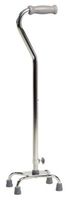 Lumex Silver Collection Low Profile Quad Cane, Aluminum, Small Base (8" x 6")
