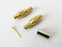 MMCX plug male Crimp RF COAX Connector for RG316 RG179 RG174 straight goldplated NEW High Quality Ships Quickly From USA