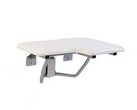 GBS Lifeline Padded Folding Shower Seat – Left Hand | Wall Mount | White Pad | 30 x 21 inch