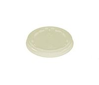 World Centric 100% Compostable Corn PLA Lid - Flat, No Hole - Fits 4-9 Ounce Clear Cups (Case of 1000)