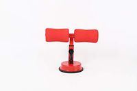 Sit-up Assistant Device, Portable Adjustable Sit-up Floor Bar Self-Suction Sit Up Muscle Training,Men Women Fitness Lose Weight Body, Household Fitness Equipment for Home Work or Travel (RED)