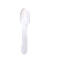 TigerChef 1000 Ivory Legend Teaspoons Heavy Weight Durable Plastic Cutlery With A Grip Design (Legend Teaspoons, Ivory)