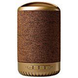 Portable Bluetooth Speaker with a Fabric Design, Bluetooth 4.2, Professional Loudspeaker with Rich Bass, AUX Line, Built-In Mic. Perfect Wireless Speaker for iPhone/iPad/Phones/Tablet and more - Gold