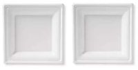 Susty Party 6-Inch Compostable Square Plates, 50-Count, Sugarcane Fiber (Bagasse) Tree-Free Heavy Duty Disposable Biodegradable Plate for Dessert, White (Twо Расk)