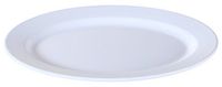 Yanco CAT-2016 Catering Oval Plate, 16" Length, 12" Width, Melamine, White Color, Pack of 6