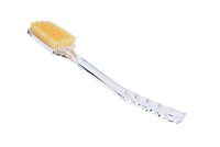 Bass Brushes | Esthetician Grade Bath & Body Brush  |   100% Natural Bristle FIRM  |   High Polish Acrylic Handle   |   Square Style   |  Crystal Clear Finish  |   Model 79T - CLC