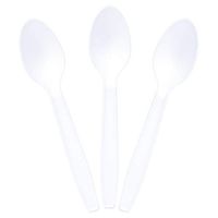 BioGreenChoice Compostable Cornstarch, CPLA Disposable Spoon 6in | Microwave Safe, Biodegradable & Compostable Spoon | CPLA Disposable Spoon for Wedding, Catering & Parties | Pack of 1000 (6 inches)