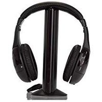 TOOGOO 5-in-1 Hi-Fi Wireless Headphones for HDTV, TV, VCD, PC, MP3, MP4, CD, DVD w/FM Radio