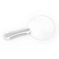 OttLite 5 Inch Rimless LED Handheld Magnifier| Travel Magnifier, Pocket Magnifier | 2X Optical Grade Acrylic Magnification, LED Illumination | Home, Work, Travel