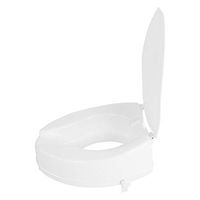 Raised Toilet Seat, 3.9inch/10cm Raised Seat Lifter with Lid and 350 Lb Weight Capacity for Handicapped Elderly and Seniors White