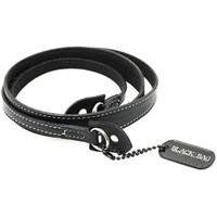 Black Label Bag Very Soft Leather Camera Strap, White Stitching