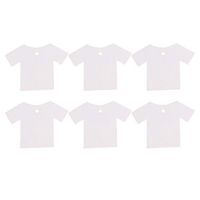 SUPVOX 100pcs Kraft Paper Tags Clothes Shape Gift Tags Party Favor Tags Hanging Tags Ornament Table Name Tags Place Card Blank Tags Without Rope (White)