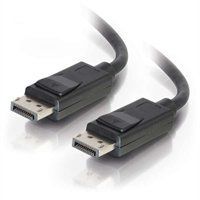 C2G 54401 Black 6ft DisplayPort Cable with Latches M/M