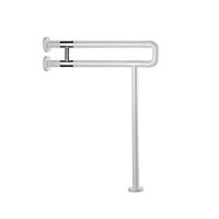 Bathroom Grab Rail Bathroom Handrail, Toilet Bathroom Support Rails Grab Bars with Leg, Elderly Bariatric Disabled Stainless Steel Commode Medical Safety Handrail Frame