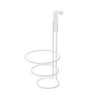 LOSYU Spiral Hair Dryer Bracket, Hair Dryer Holders Over The Door, Metal Blow-Dryer Rack and Straightener Holder, Hang Inside Or Outside Cabinet Doors, White