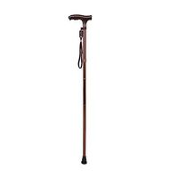 Folding Walking Cane with Light Collapsible Lightweight Adjustable Portable Hand Walking Stick - Balancing Mobility Aid T Handles for Men and Women (Brown)
