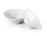 " OCCASIONS" 240 Bowls Pack, Heavyweight Disposable Wedding Party Plastic Bowls (10 oz Small Soup Bowls, Weave, Plain White)