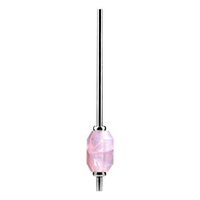 Runyangshi Crystal Healing Straw 18/8 Stainless Steel Reusable Rose Quartz Straws with Brush