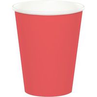 Creative Converting 9 oz Hot/Cold Cups, Coral