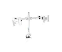 MonMount Dual LCD Monitor Stand Desk Clamp Holds Up to 24-Inch LCD Monitors, White (LCD-194W)