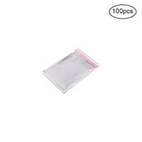 Sizet 100PCS Self-Sealing Resealable Clear Cellophane Bags OPP Plastic Food Treat Cello Bag for Food Storage