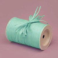 Krafty Klassics 1 Roll of Colored Matte Raffia Ribbon (1/4" x 100 Yds) (Aqua)