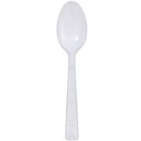 Party Dimensions 48 Count Plastic Teaspoons, White