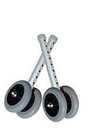 Drive Medical Walker Wheels & Universal Wheels - 5" Fixed Wheels w/2 Sided Positioning Holes & Glide