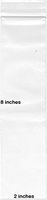 BNY Corner 2 Mil 2x8 Clear Plastic Zip Lock Bags, 2" x 8" Reloc Bag - 500 Counts