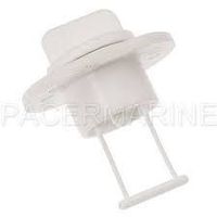 Barton Marine Drain Plug and Socket - 15mm (.60") Bore - White
