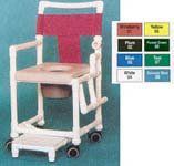 Innovative Medical Commode Shower Chair 20" Droparm And Footrest Dlx Grayseat Suncast Blue Back