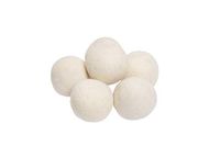 De Kulture Hand Made Pure New Zealand Wool Dryer Balls (3x3 DH/Set of 6) Laundry, Fabric Softener, Reusable, Shorten Drying Time, Reduces Wrinkles(White)