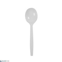 Karat U2072W PP Premium Extra Heavy Weight Tea Spoon - White (Case of 1000)