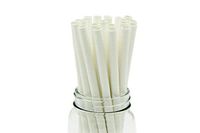 [400 COUNT] Jumbo 8.25" Disposable Drinking Paper Straws Sturdy Natural White for Smoothie Milkshake Milk Tea Restaurant Party (8.25 Inches Long, 10 mm Thick, Dye Free Products, Treestraw